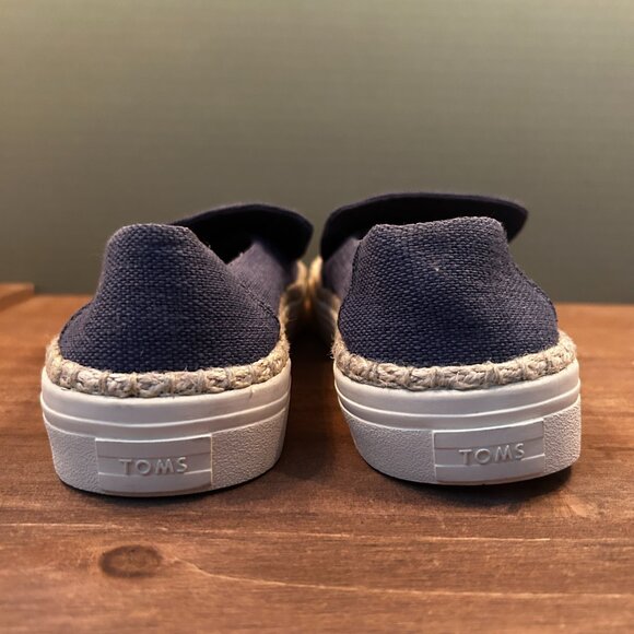 NWOT Toms Womens Canvas Classic Blue Slip On Shoe Size 8 - Picture 6 of 9
